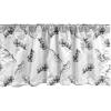 Ambesonne Floral Window Valance, Flower Petals Blossoms Leaves and Bird Sitting Vintage Inspired Image, Curtain Valance for Kitchen Bedroom Decor with Rod Pocket, 54″ X 12″, Coral Fern Green White(Charcoal Grey White)