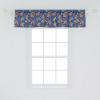 Ambesonne Floral Window Valance, Flower Petals Blossoms Leaves and Bird Sitting Vintage Inspired Image, Curtain Valance for Kitchen Bedroom Decor with Rod Pocket, 54″ X 12″, Coral Fern Green White(Cobalt Blue and Multicolor)