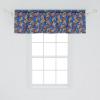Ambesonne Floral Window Valance, Flower Petals Blossoms Leaves and Bird Sitting Vintage Inspired Image, Curtain Valance for Kitchen Bedroom Decor with Rod Pocket, 54″ X 12″, Coral Fern Green White(Cobalt Blue and Multicolor)