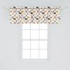 Ambesonne Floral Window Valance, Flower Petals Blossoms Leaves and Bird Sitting Vintage Inspired Image, Curtain Valance for Kitchen Bedroom Decor with Rod Pocket, 54″ X 12″, Coral Fern Green White(Dark Sand Brown)