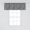 Ambesonne Floral Window Valance, Flower Petals Blossoms Leaves and Bird Sitting Vintage Inspired Image, Curtain Valance for Kitchen Bedroom Decor with Rod Pocket, 54″ X 12″, Coral Fern Green White(Black and White)