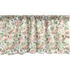 Ambesonne Floral Window Valance, Flower Petals Blossoms Leaves and Bird Sitting Vintage Inspired Image, Curtain Valance for Kitchen Bedroom Decor with Rod Pocket, 54″ X 12″, Coral Fern Green White(Coral Fern Green White)