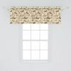 Ambesonne Floral Window Valance, Flower Petals Blossoms Leaves and Bird Sitting Vintage Inspired Image, Curtain Valance for Kitchen Bedroom Decor with Rod Pocket, 54″ X 12″, Coral Fern Green White(Pale Camel)
