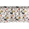 Ambesonne Floral Window Valance, Flower Petals Blossoms Leaves and Bird Sitting Vintage Inspired Image, Curtain Valance for Kitchen Bedroom Decor with Rod Pocket, 54″ X 12″, Coral Fern Green White(Dark Sand Brown)