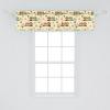 Ambesonne Floral Window Valance, Flower Petals Blossoms Leaves and Bird Sitting Vintage Inspired Image, Curtain Valance for Kitchen Bedroom Decor with Rod Pocket, 54″ X 12″, Coral Fern Green White(Cream and Multicolor)