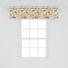 Ambesonne Floral Window Valance, Flower Petals Blossoms Leaves and Bird Sitting Vintage Inspired Image, Curtain Valance for Kitchen Bedroom Decor with Rod Pocket, 54″ X 12″, Coral Fern Green White(Pale Camel)