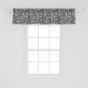 Ambesonne Floral Window Valance, Flower Petals Blossoms Leaves and Bird Sitting Vintage Inspired Image, Curtain Valance for Kitchen Bedroom Decor with Rod Pocket, 54″ X 12″, Coral Fern Green White(Black and White)