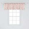 Ambesonne Floral Window Valance, Flower Petals Blossoms Leaves and Bird Sitting Vintage Inspired Image, Curtain Valance for Kitchen Bedroom Decor with Rod Pocket, 54″ X 12″, Coral Fern Green White(Coral Pale Green Brown)