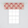 Ambesonne Floral Window Valance, Flower Petals Blossoms Leaves and Bird Sitting Vintage Inspired Image, Curtain Valance for Kitchen Bedroom Decor with Rod Pocket, 54″ X 12″, Coral Fern Green White(Burnt Sienna)