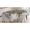 Ambesonne Flower Tablecloth, Cosmos Daisy Cornflower Wildflower Dandelion in Floral Meadow Drawing of Nature, Rectangular Table Cover for Dining Room Kitchen Decor, 60″ X 84″, Pastel Colors(Blue Orange)