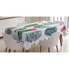 Ambesonne Flower Tablecloth, Cosmos Daisy Cornflower Wildflower Dandelion in Floral Meadow Drawing of Nature, Rectangular Table Cover for Dining Room Kitchen Decor, 60″ X 84″, Pastel Colors(Green Pink)
