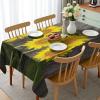 Ambesonne Flower Tablecloth, Cosmos Daisy Cornflower Wildflower Dandelion in Floral Meadow Drawing of Nature, Rectangular Table Cover for Dining Room Kitchen Decor, 60″ X 84″, Pastel Colors(Brown Yellow)