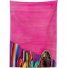 Ambesonne Flower Tablecloth, Cosmos Daisy Cornflower Wildflower Dandelion in Floral Meadow Drawing of Nature, Rectangular Table Cover for Dining Room Kitchen Decor, 60″ X 84″, Pastel Colors(Fuchsia Purple)