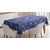 Ambesonne Flower Tablecloth, Cosmos Daisy Cornflower Wildflower Dandelion in Floral Meadow Drawing of Nature, Rectangular Table Cover for Dining Room Kitchen Decor, 60″ X 84″, Pastel Colors(Navy Blue)