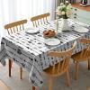 Ambesonne Flower Tablecloth, Cosmos Daisy Cornflower Wildflower Dandelion in Floral Meadow Drawing of Nature, Rectangular Table Cover for Dining Room Kitchen Decor, 60″ X 84″, Pastel Colors(Cream Black)