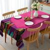 Ambesonne Flower Tablecloth, Cosmos Daisy Cornflower Wildflower Dandelion in Floral Meadow Drawing of Nature, Rectangular Table Cover for Dining Room Kitchen Decor, 60″ X 84″, Pastel Colors(Fuchsia Purple)