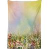 Ambesonne Flower Tablecloth, Cosmos Daisy Cornflower Wildflower Dandelion in Floral Meadow Drawing of Nature, Rectangular Table Cover for Dining Room Kitchen Decor, 60″ X 84″, Pastel Colors(Pastel Colors)