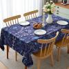 Ambesonne Flower Tablecloth, Cosmos Daisy Cornflower Wildflower Dandelion in Floral Meadow Drawing of Nature, Rectangular Table Cover for Dining Room Kitchen Decor, 60″ X 84″, Pastel Colors(Navy Blue)
