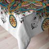 Ambesonne Flower Tablecloth, Cosmos Daisy Cornflower Wildflower Dandelion in Floral Meadow Drawing of Nature, Rectangular Table Cover for Dining Room Kitchen Decor, 60″ X 84″, Pastel Colors(Blue Orange)