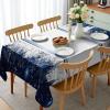 Ambesonne Flower Tablecloth, Cosmos Daisy Cornflower Wildflower Dandelion in Floral Meadow Drawing of Nature, Rectangular Table Cover for Dining Room Kitchen Decor, 60″ X 84″, Pastel Colors(Blue and White)