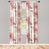Ambesonne Flowers Curtains, Watercolor Floral Design with Neutral Colors Boho Leaves Autumn Vibes, Window Treatments 2 Panel Set for Living Room Bedroom, Pair of – 28″ x 63″, Deep Sky Blue Sand Brown(Coral Cream and Sage Green)