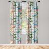 Ambesonne Flowers Curtains, Watercolor Floral Design with Neutral Colors Boho Leaves Autumn Vibes, Window Treatments 2 Panel Set for Living Room Bedroom, Pair of – 28″ x 63″, Deep Sky Blue Sand Brown(Fern Green Vermilion)