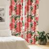 Ambesonne Flowers Curtains, Watercolor Floral Design with Neutral Colors Boho Leaves Autumn Vibes, Window Treatments 2 Panel Set for Living Room Bedroom, Pair of – 28″ x 63″, Deep Sky Blue Sand Brown(Forest Green Coral)