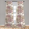 Ambesonne Flowers Curtains, Watercolor Floral Design with Neutral Colors Boho Leaves Autumn Vibes, Window Treatments 2 Panel Set for Living Room Bedroom, Pair of – 28″ x 63″, Deep Sky Blue Sand Brown(Pastel Yellow Pale Pink)