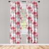 Ambesonne Flowers Curtains, Watercolor Floral Design with Neutral Colors Boho Leaves Autumn Vibes, Window Treatments 2 Panel Set for Living Room Bedroom, Pair of – 28″ x 63″, Deep Sky Blue Sand Brown(Reseda Green Dark Pink)