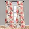 Ambesonne Flowers Curtains, Watercolor Floral Design with Neutral Colors Boho Leaves Autumn Vibes, Window Treatments 2 Panel Set for Living Room Bedroom, Pair of – 28″ x 63″, Deep Sky Blue Sand Brown(Coral Cream and Sage Green)
