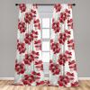 Ambesonne Flowers Curtains, Watercolor Floral Design with Neutral Colors Boho Leaves Autumn Vibes, Window Treatments 2 Panel Set for Living Room Bedroom, Pair of – 28″ x 63″, Deep Sky Blue Sand Brown(Pink Pale Pink)
