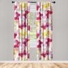 Ambesonne Flowers Curtains, Watercolor Floral Design with Neutral Colors Boho Leaves Autumn Vibes, Window Treatments 2 Panel Set for Living Room Bedroom, Pair of – 28″ x 63″, Deep Sky Blue Sand Brown(Magenta Mustard Off White)