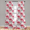Ambesonne Flowers Curtains, Watercolor Floral Design with Neutral Colors Boho Leaves Autumn Vibes, Window Treatments 2 Panel Set for Living Room Bedroom, Pair of – 28″ x 63″, Deep Sky Blue Sand Brown(Reseda Green Dark Pink)