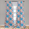 Ambesonne Flowers Curtains, Watercolor Floral Design with Neutral Colors Boho Leaves Autumn Vibes, Window Treatments 2 Panel Set for Living Room Bedroom, Pair of – 28″ x 63″, Deep Sky Blue Sand Brown(Deep Sky Blue Sand Brown)