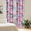 Ambesonne Flowers Curtains, Watercolor Floral Design with Neutral Colors Boho Leaves Autumn Vibes, Window Treatments 2 Panel Set for Living Room Bedroom, Pair of – 28″ x 63″, Deep Sky Blue Sand Brown(Hot Pink and Pale Blue)