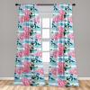 Ambesonne Flowers Curtains, Watercolor Floral Design with Neutral Colors Boho Leaves Autumn Vibes, Window Treatments 2 Panel Set for Living Room Bedroom, Pair of – 28″ x 63″, Deep Sky Blue Sand Brown(Pale Azure Blue Pale Pink)