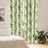 Ambesonne Flowers Curtains, Watercolor Floral Design with Neutral Colors Boho Leaves Autumn Vibes, Window Treatments 2 Panel Set for Living Room Bedroom, Pair of – 28″ x 63″, Deep Sky Blue Sand Brown(Fern Green Mustard White)