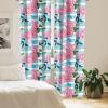 Ambesonne Flowers Curtains, Watercolor Floral Design with Neutral Colors Boho Leaves Autumn Vibes, Window Treatments 2 Panel Set for Living Room Bedroom, Pair of – 28″ x 63″, Deep Sky Blue Sand Brown(Pale Azure Blue Pale Pink)
