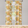 Ambesonne Flowers Curtains, Watercolor Floral Design with Neutral Colors Boho Leaves Autumn Vibes, Window Treatments 2 Panel Set for Living Room Bedroom, Pair of – 28″ x 63″, Deep Sky Blue Sand Brown(Marigold Fern Green)