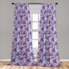 Ambesonne Flowers Curtains, Watercolor Floral Design with Neutral Colors Boho Leaves Autumn Vibes, Window Treatments 2 Panel Set for Living Room Bedroom, Pair of – 28″ x 63″, Deep Sky Blue Sand Brown(Violet and Raspberry)