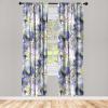 Ambesonne Flowers Curtains, Watercolor Floral Design with Neutral Colors Boho Leaves Autumn Vibes, Window Treatments 2 Panel Set for Living Room Bedroom, Pair of – 28″ x 63″, Deep Sky Blue Sand Brown(Dark Indigo Dried Rose)