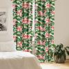 Ambesonne Flowers Curtains, Watercolor Floral Design with Neutral Colors Boho Leaves Autumn Vibes, Window Treatments 2 Panel Set for Living Room Bedroom, Pair of – 28″ x 63″, Deep Sky Blue Sand Brown(Lime Green Dark Coral)