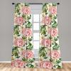 Ambesonne Flowers Curtains, Watercolor Floral Design with Neutral Colors Boho Leaves Autumn Vibes, Window Treatments 2 Panel Set for Living Room Bedroom, Pair of – 28″ x 63″, Deep Sky Blue Sand Brown(Olive Green Coral White)
