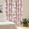 Ambesonne Flowers Curtains, Watercolor Floral Design with Neutral Colors Boho Leaves Autumn Vibes, Window Treatments 2 Panel Set for Living Room Bedroom, Pair of – 28″ x 63″, Deep Sky Blue Sand Brown(Pale Pink Fawn Cream)