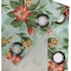Ambesonne Jungle Boho Grommet Curtain, Dreamy Silhouettes of Flowers Vintage Drawn with Lines Neutral Art, Decorative 2-Panel Window Drapes for Bedroom Living Room, 50″ x 63″, Almond Green Sea Green(Vermilion Forest Green)