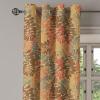 Ambesonne Jungle Boho Grommet Curtain, Dreamy Silhouettes of Flowers Vintage Drawn with Lines Neutral Art, Decorative 2-Panel Window Drapes for Bedroom Living Room, 50″ x 63″, Almond Green Sea Green(Coral Peacock Green)
