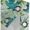 Ambesonne Jungle Boho Grommet Curtain, Dreamy Silhouettes of Flowers Vintage Drawn with Lines Neutral Art, Decorative 2-Panel Window Drapes for Bedroom Living Room, 50″ x 63″, Almond Green Sea Green(Sea Blue Almond Green)
