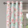 Ambesonne Jungle Boho Grommet Curtain, Dreamy Silhouettes of Flowers Vintage Drawn with Lines Neutral Art, Decorative 2-Panel Window Drapes for Bedroom Living Room, 50″ x 63″, Almond Green Sea Green(Salmon Rose and Mint Green)