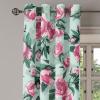 Ambesonne Jungle Boho Grommet Curtain, Dreamy Silhouettes of Flowers Vintage Drawn with Lines Neutral Art, Decorative 2-Panel Window Drapes for Bedroom Living Room, 50″ x 63″, Almond Green Sea Green(Almond Green Magenta Teal)