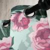 Ambesonne Jungle Boho Grommet Curtain, Dreamy Silhouettes of Flowers Vintage Drawn with Lines Neutral Art, Decorative 2-Panel Window Drapes for Bedroom Living Room, 50″ x 63″, Almond Green Sea Green(Almond Green Magenta Teal)